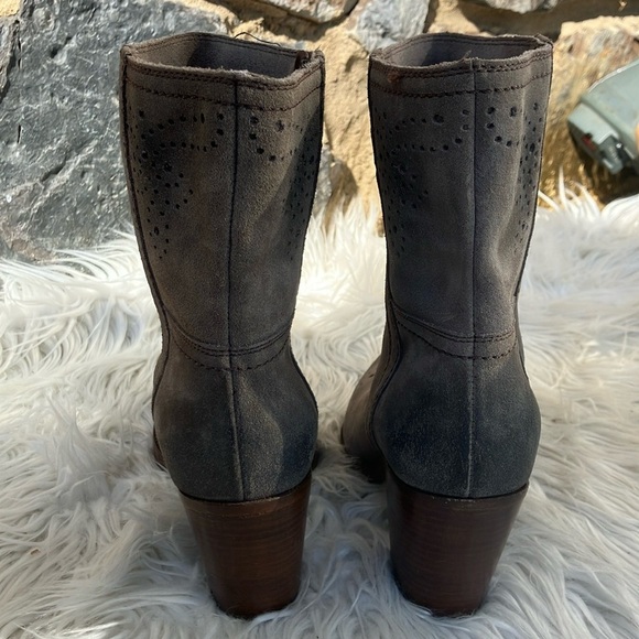 Prada theCar Shoe Women's mid-calf ankle boots in anthracite suede Size US 6.5-7 - Picture 7 of 11